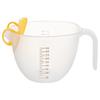 Colador de Líquido de Huevo con Boquilla de Drenaje, Tazón para Batir Huevos de Grado Alimenticio para Cocina, Taza Medidora con Escala para Hornear con Filtro, Herramienta para Lavar Arroz