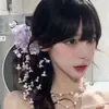 Horquilla con flor de Super Hada para mujer, accesorio para el cabello con flequillo fresco y clip lateral, estilo dulce Mori, horquilla para el cabello estilo festivo, tocado