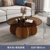 Mesa de Centro para Sala de Estar, Lujo Ligero Moderno Sala de Estar, Pequeña Mesa de Centro Redonda de Placa de Roca para Hogar, Tendencia Ins Minimalista para Balcón