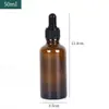 Frascos Vazios para Óleos Essenciais, Frascos Dispenser de Vidro Âmbar, Frascos Conta-Gotas no Atacado, Frascos de Vidro à Prova de Luz para Óleos Essenciais de Skincare