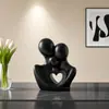 Estatuilla Familiar Negra de Nuevo Producto Transfronterizo Adornos Decoraciones de Arte para Escritorio de Hogar y Oficina Artesanías de Resina