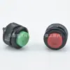 Interruptor de Botón de Tecla Auto-Bloqueante Sin Bloqueo Auto-Retorno Mini Redondo Rojo Verde 14mm Interruptor de Encendido