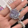 Cuentas Galaxy UV Rosa de 25 mm con Agujero Pasante DIY Pulsera Cadena para Teléfono Móvil Colgante para Coche Llavero Cuerda para Cabeza Accesorios de Cuentas
