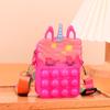 Bolsa de silicone de unicórnio infantil transfronteiriça, bolsa mensageiro de roedor pioneer, bolsa de moedas de música descompressora para estudante