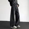 Jeans Vintage Scimitar para Hombre Primavera y Otoño Pantalones Rectos Sueltos Americanos Pantalones de Pierna Ancha Estilosos de Moda Scimitar