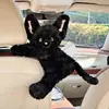 Caixa de lenços para carro gato fofo bolsa de lenços para pendurar no encosto do banco do carro brinquedo de pelúcia criativo bolsa de lenços para pendurar no carro