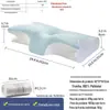 Almofada de Espuma de Memória de Rebote Lento Borboleta Chifre de Rolo Amazon Transfronteiriça Almofada de Memória Zero Pressão para Casa Proteção da Coluna Cervical
