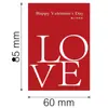 Nueva Decoración de Pastel para San Valentín Tarjeta de Decoración de Pastel Rosa con Forma de Corazón Papel Tarjeta de Pastel con Forma de Corazón