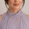 Collar con colgante de estrella de cinco puntas, cadena de clavícula de doble capa, estilo metal, estilo femenino, a juego, estilo europeo y americano