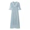 Vestido Elegante Estampado Feminino Moda 2026 Estilo Europeu e Americano Cross-Border Atacado para o Dia a Dia Slim-Fit