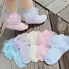 Calcetines Blancos de Encaje de Doble Capa con Lazo para Niñas, Calcetines de Baile de Algodón Puro Finos de Verano para Actuaciones y Uso de Anfitriona