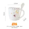 Juego de Vajilla de Plato y Tazón de Conejo de Dibujos Animados para Uso en Casa, Plato Plano Estilo Occidental en Relieve, Plato Cerámico Ceremonial para Desayuno, Lujo Ligero