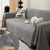 Toalla de sofá de algodón y lino color liso tela para funda de sofá cubierta completa cuatro estaciones universal cojín de sofá antiarañazos de gato lavable a máquina estilo nórdico