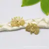 Accesorios para joyería DIY tocado de disfraz antiguo material de pasador estilo antiguo latón color de retención de galvanoplastia colgante doble colgante de pantalla de pavo real abierta