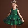 Vestido infantil 2022, nuevo estilo europeo y americano, vestido de malla abullonada para niñas, vestido de princesa de verano para presentaciones de piano.