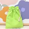 Bolsa de lona de color sólido con cordón, bolsa de almacenamiento con cordón simple, bolsa para el polvo para mujer, bolsa de almacenamiento con orejas lindas al por mayor