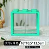 Celebridad en línea Tailandia cubo de bloques de construcción pecera escritorio de oficina pecera de paisaje creativo puesto de pecera Mini pecera pequeña de medusas