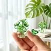 Zibo Mini Buquê de Flores Artificiais Esmaltadas Ornamento de Flor de Vidro Vaso Flor Preservada Artesanato Decoração de Mesa Presente