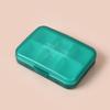 Caja Dispensadora de Medicamentos Transparente Cruzada Transfronteriza Pastillero Portátil Pequeño Pastillero de 6 Compartimentos Pastillero de 3 Días Mañana, Mediodía y Noche