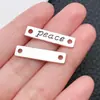 Piezas de Letras Conectoras de Doble Agujero Accesorios para Joyería DIY Etiquetas de Letras Largas Pulsera de Amor Colgantes de Aleación Kit de Materiales Transfronterizos