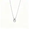 Collar Colgante de Plata de Ley S925 Nueva Calcedonia Natural con Lazo para Mujer Exquisito Cadena Clavicular Princesa Fugitiva Nueva Chinoiserie