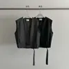 Jaqueta Colete Evertrue Couro Pu2026 Feminina Primavera Nova Estilo Coreano Sem Mangas Roupa de Trabalho Top Jaqueta 6023