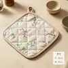 Guantes de cocina para hornear resistentes al calor estilo japonés con estampado floral para venta al por mayor transfronteriza, tapetes para horno aislantes del calor con patrón floral múltiple, almohadillas aislantes del calor resistentes a altas temperaturas