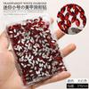 Tendencia de Internet Año Nuevo Tamaño Mini Diamante Rojo Grande Forma Plana Arte de Uñas de Novia Súper Flash Decoración de Uñas de Pedrería