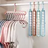 Percha Mágica de Nueve Agujeros Estilo Japonés para Organización de Armario en Casa, Percha Plegable Multifuncional, Percha de Almacenamiento Antideslizante