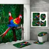 Cortina de ducha de poliéster impermeable con estampado digital de pájaros coloridos para baño, con mampara de baño, de Amazon, fabricante de fuentes e-commerce.