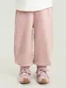 Calça de Amarração para Pés Infantis Wuli Bu Yi Estilo Novo de Inverno com Veludo Quente Retentora de Calor Calças Protetoras Casuais Versáteis para Meninas