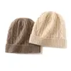 Gorro de Punto Grueso Cálido de Moda Casual para Mujer, Color Sólido, Tejido de Cable con Diamantes, Nuevo Estilo Otoño/Invierno 2026
