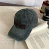 Gorra de Béisbol Retro Estilo Americano para Mujer Primavera y Verano Bordado Estilo Coreano Combinación Versátil Mostrar Cara Ala Pequeña Ancha Pico de Pato Sombrero Cabeza Grande Wai