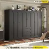 Guarda-Roupa de Aço Preto para Uso Doméstico, Guarda-Roupa Combinado Simples para Quartos de Apartamentos Pequenos, Guarda-Roupa de Metal Estilo Francês em Ferro