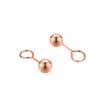Pendientes de Plata de Ley S925 Grano Plata Lisa Pendientes Ligeros Perlas Burbuja Aguja de Signo de Interrogación Tapones para los Oídos Agujeros para las Orejas Libres Pendientes Simples Exquisitos