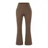 Calça Shark Feminina 7/8 Levemente Flare para o Verão, Legging Fina de Cintura Alta, Calça Flare de Seda Gelada para Yoga