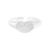 1072 Anillo de Encaje de Corazón Plata Brillante Diseño Nicho Lujo Accesible Estilo K Plata Esterlina S925 Anillo para Mujer