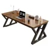 Escritorio de computadora, escritorio de dormitorio, escritorio para el hogar, escritorio para gaming, escritorio con tablero grande, banco de trabajo rectangular, escritorio de estudio para dos personas