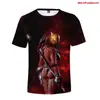 Camiseta de Manga Corta con Impresión Digital 3D a Todo Color Guerrero de Hierro Depredador Verano 2024