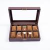 Caja de Almacenamiento para Relojes de Cuero con Textura de Madera Transfronteriza en Stock, Caja de Relojes de 3 Ranuras, 6 Ranuras, 12 Ranuras, Caja de Exhibición de Relojes con Chapa de Madera Maciza
