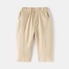 Pantalones para niños al por mayor 2025 nuevos pantalones casuales de color sólido para niños pantalones de moda para bebés coreanos una generación de cabello