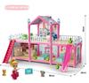 Juguetes Infantiles Transfronterizos Casa de Juegos Castillo de Princesas Bloques de Construcción Niñas Ensamblado Casa de Muñecas Villa Modelo de Muebles de Simulación