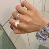 Anel de flor de gardênia estilo simples minimalista anel ajustável para mulheres 2026 novo item quente anel do dedo indicador
