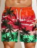 Pantalones de playa holgados europeos y americanos 2024, pantalones de surf de verano con estampado 3D de humo, pantalones cortos de moda para hombre