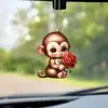 Adornos Colgantes Decorativos Planos Transfronterizos Acrílico Coche Nuevo Estándar Juego de Ocho Piezas Decoraciones Colgantes para Coche Vidrio Dibujos Animados