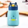 Taza linda para mascota, Vidrio de doble capa, Taza portátil, Taza de agua con muñeco de pareja de estudiantes, Taza de vidrio, Taza a prueba de fugas