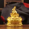 Nuevas figuritas del zodiaco en color oro arena, diseñadas para atraer riqueza y prosperidad, con lingotes giratorios y animales del zodiaco, un adorno decorativo de escritorio para atraer la buena fortuna