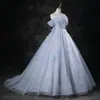 Vestido de Boda Borgoña para la Novia, Nuevo Estilo 2026, Largo, Corte Ajustado, Hombros Descubiertos, Adecuado para Exámenes de Arte, Actuaciones en Solitario y Vestidos de Noche