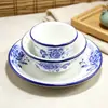 Juego de Vajilla Desinfectable Azul Rosa de Porcelana Mejorada con Magnesio para Mesa de Hotel y Restaurante, Se Puede Imprimir con Logo