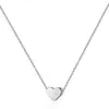 Collar de Amor Caliente Transfronterizo de 26 Letras Cobre Electrochapado 14K Corazón de Durazno Cadena Clavicular Letra Inicial de Corazón Collar para Pareja
